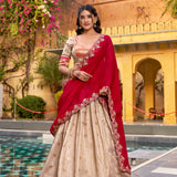 Vedaa Traditional Slub Kota Silk Lehenga