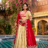 Vedaa Traditional Slub Kota Silk Lehenga