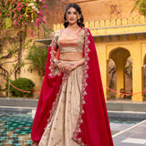 Vedaa Traditional Slub Kota Silk Lehenga