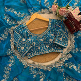 Glam Up Festive Beads Work Saree