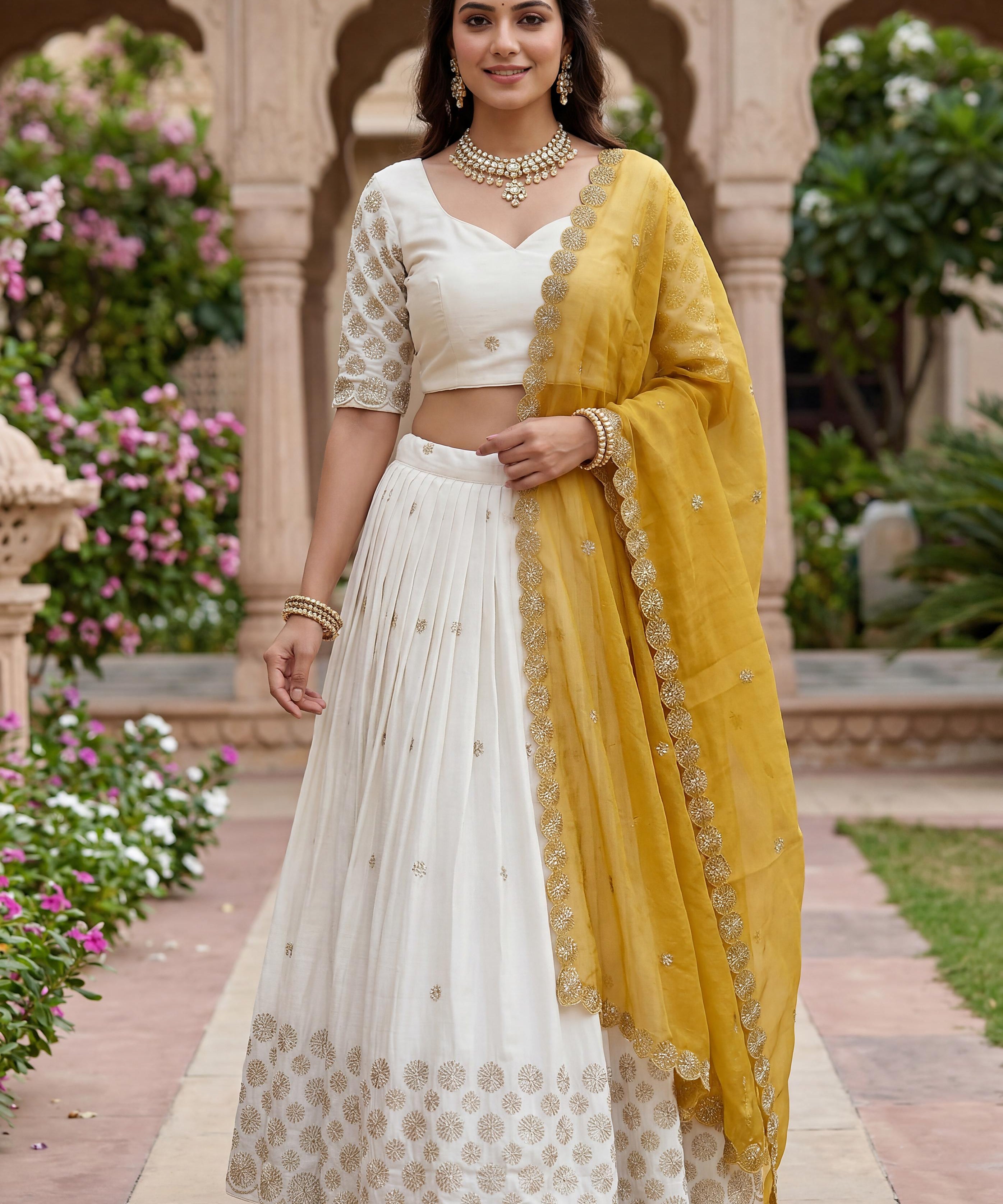 Designer Wedding Embroidered Lehenga