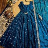 Rich Look Embroidered Gown