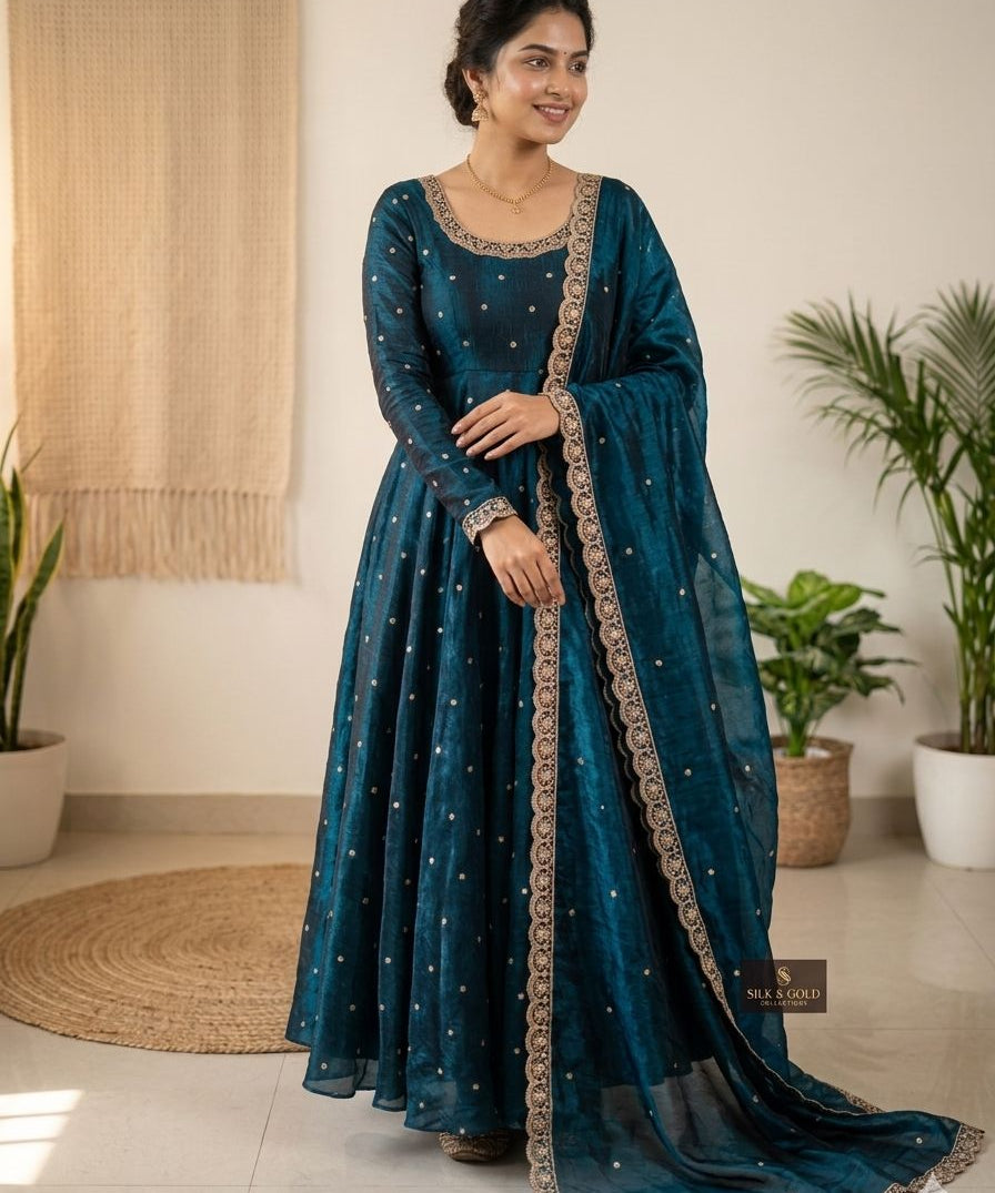 Rich Look Embroidered Gown