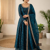 Rich Look Embroidered Gown