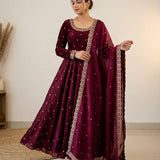 Rich Look Embroidered Gown