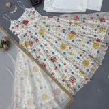 White Stylish Embroidered Gown