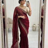 Satin Silk Readymade Saree