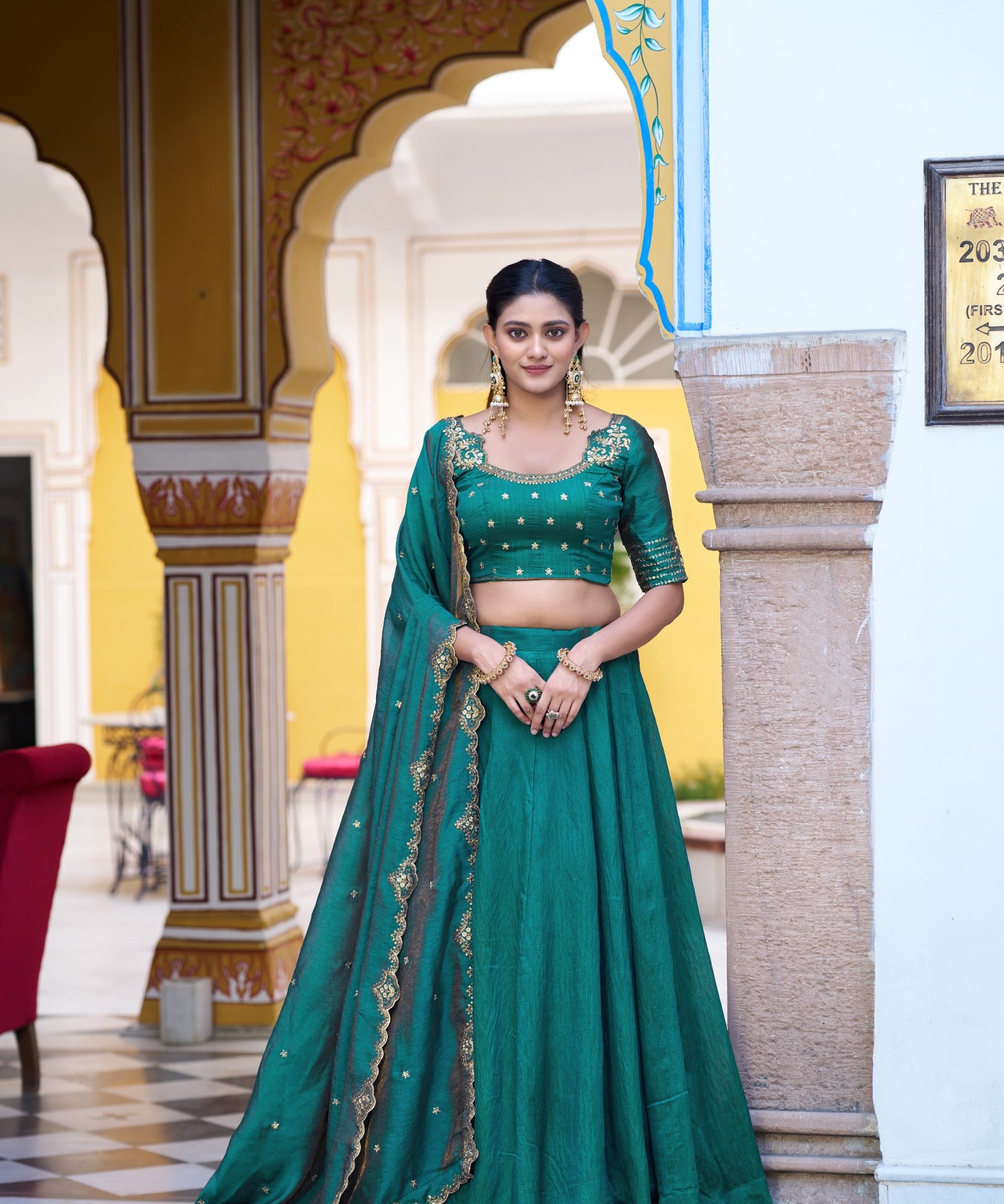 Exquisite Embroidered Lehenga