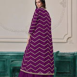 Exclusive Embroidered Silk Top Sharara