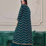Exclusive Embroidered Silk Top Sharara