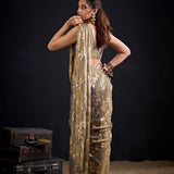 Reddish Mysore Crepe Silk Saree