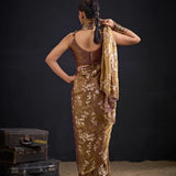 Reddish Mysore Crepe Silk Saree