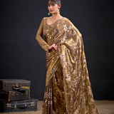 Reddish Mysore Crepe Silk Saree