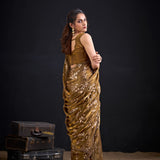 Reddish Mysore Crepe Silk Saree