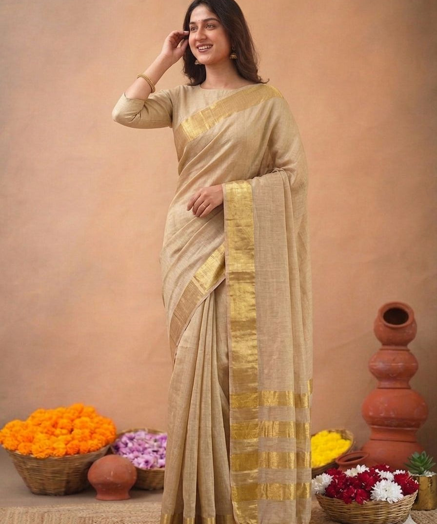 Kasavu Traditional Tissue Silk Saree
