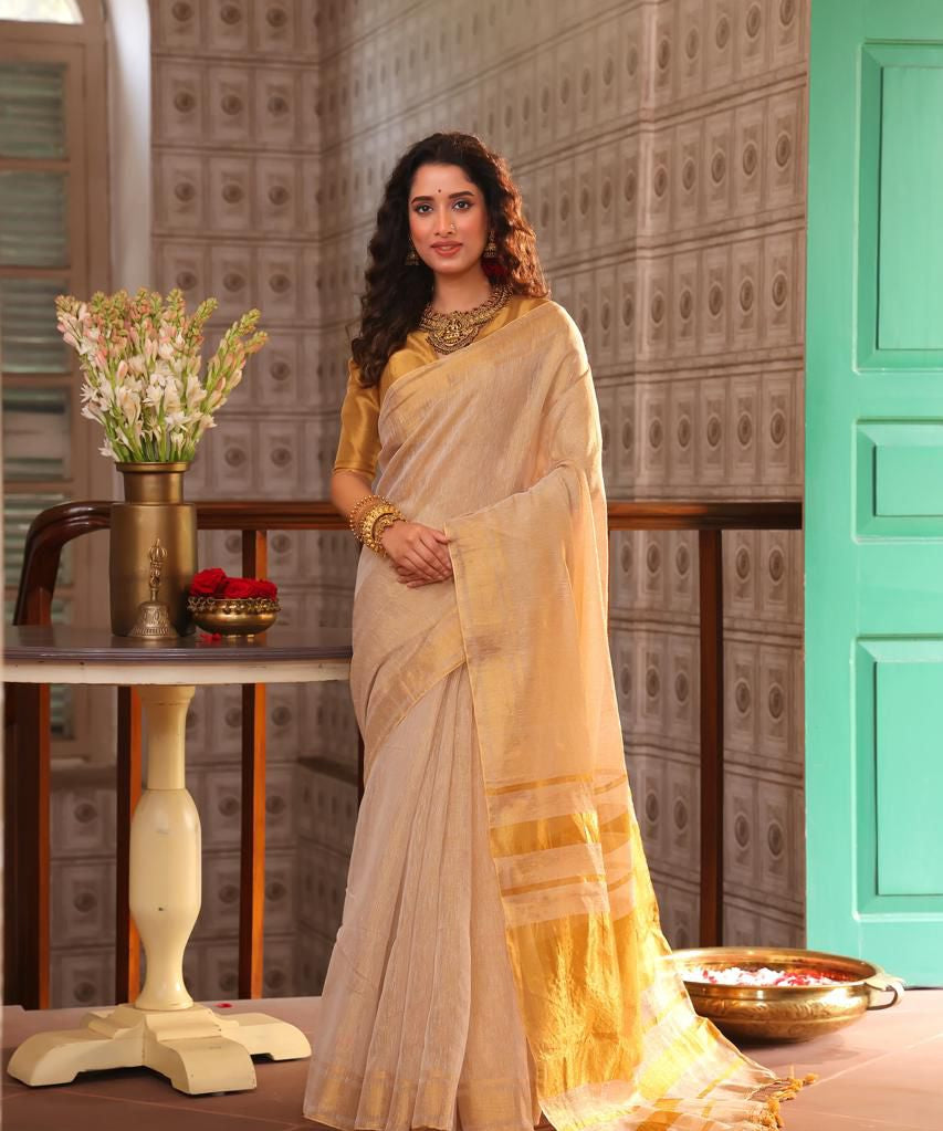 Kasavu Traditional Tissue Silk Saree