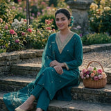 Beautiful Slub Cotton Straight Suit