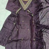 Beautiful Slub Cotton Straight Suit