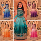 Pretty Kids Chinon Silk Lehenga