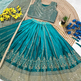 Pretty Kids Chinon Silk Lehenga