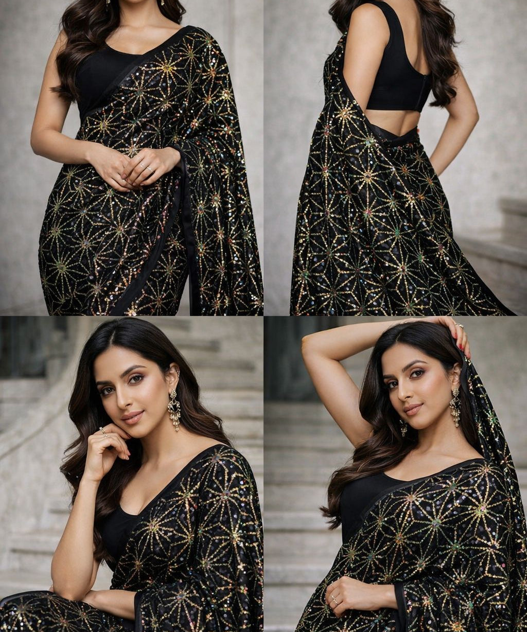 Inayat Bollywood Sequence Saree
