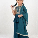 Trending Kids Embroidered Top Plazzo