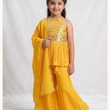 Trending Kids Embroidered Top Plazzo