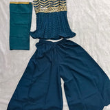 Trending Kids Embroidered Top Plazzo