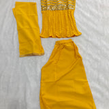 Trending Kids Embroidered Top Plazzo
