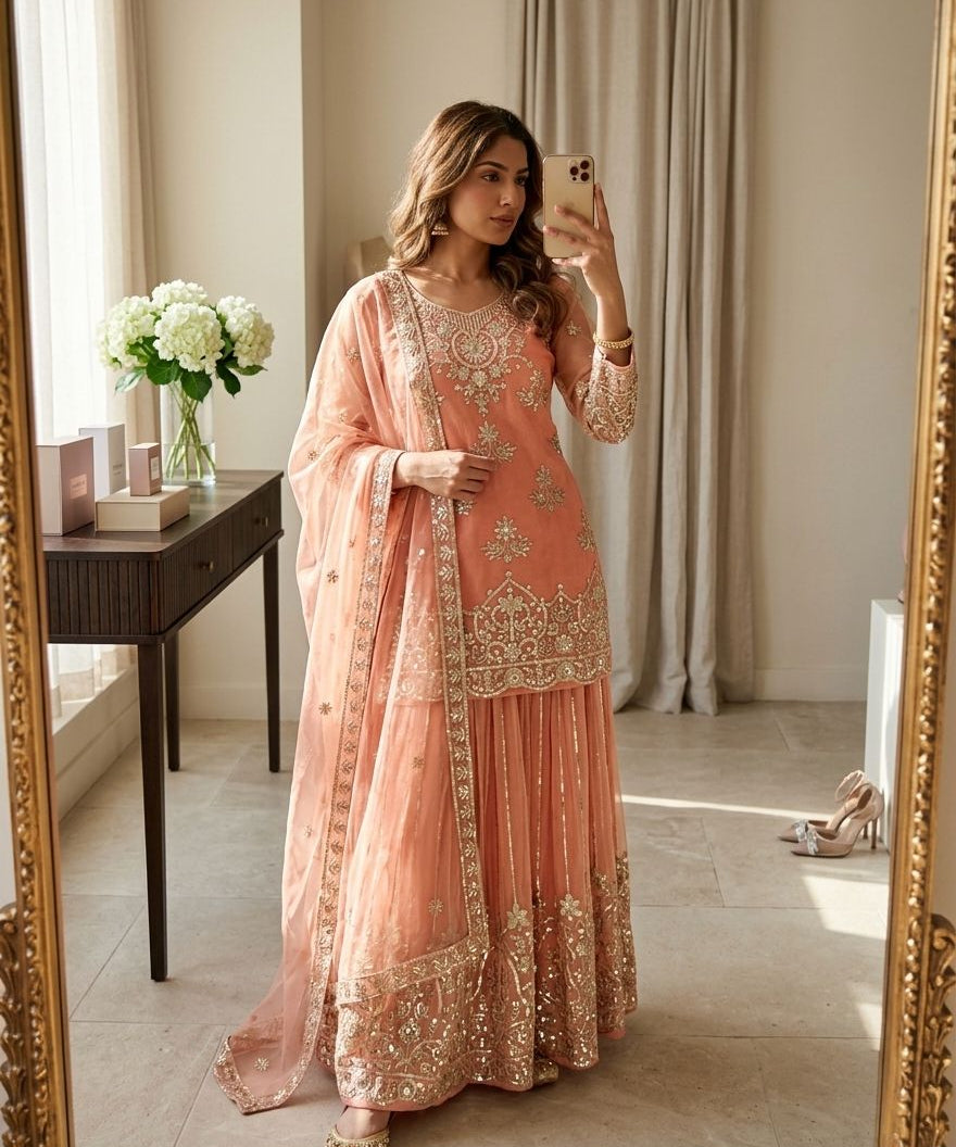 Designer Pakistani Embroidered Suit
