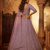 Wedding Crystal Motif Work Lehenga