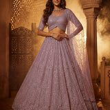 Wedding Crystal Motif Work Lehenga