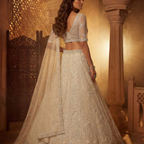 Wedding Crystal Motif Work Lehenga