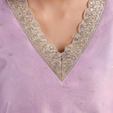 Trendy Chanderi Silk Straight Suit