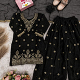 Glamorous Embroidered Kids Suit