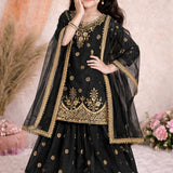 Glamorous Embroidered Kids Suit
