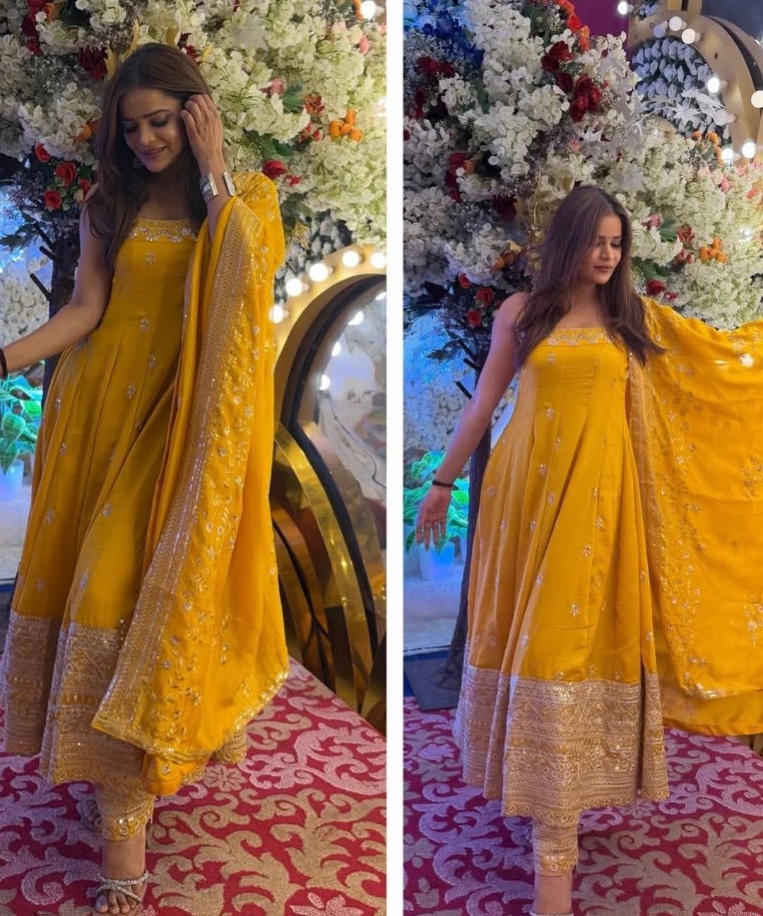 Celebrity Vichitra Silk Fancy Suit