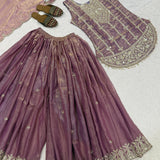 Designer Pakistani Silk Top Sharara