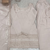 Creamy Roman Silk Suit