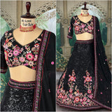 Black Luxurious Sequence Lehenga