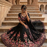 Black Luxurious Sequence Lehenga