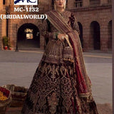 Maroon Velvet Wedding Embroidered Lehenga