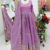 Dainty Gold Crazy Embroidered Gown