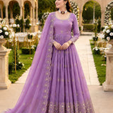 Dainty Gold Crazy Embroidered Gown