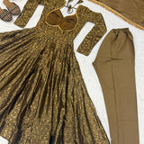 Designer Flora Brocade Anarkali Gown