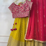 Lemon Yellow Premium Wedding Lehenga