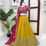 Lemon Yellow Premium Wedding Lehenga
