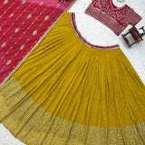 Lemon Yellow Premium Wedding Lehenga