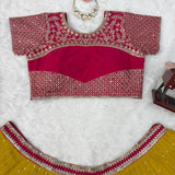 Lemon Yellow Premium Wedding Lehenga