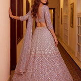Alluring Net Embroidered Wedding Lehenga